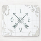 Waterverf Wanderlust Adventure III | Liefde Muismat (Voorkant)