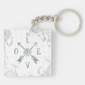 Waterverf Wanderlust Adventure III | Liefde Sleutelhanger (Achterkant)