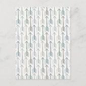 Waterverf Wanderlust Arrow Pattern Briefkaart (Voorkant)