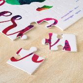 Waterverf Wanderlust Wereldkaart Legpuzzel (Zijkant)