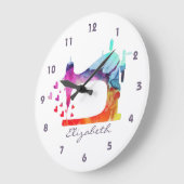 Waterverf wandklok (Hoek)