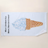 Waterverf Wanneer het leven zwaait, heb ijsblauw Strandlaken (Voorkant)