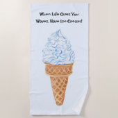 Waterverf Wanneer het leven zwaait, heb ijsblauw Strandlaken (Voorkant)