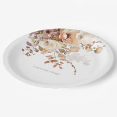 Waterverf Warm Bloemen Vrijgezellenfeest Bruiloft Papieren Bordje (Gekanteld)