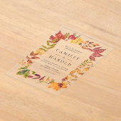 Waterverf Warm Herfst Bladeren Lijst bruiloft Acryl Uitnodigingen (Laagn)