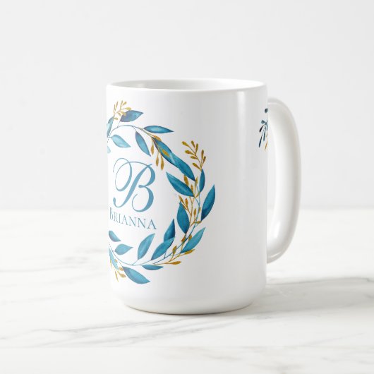  Waterverf Warm - Monogram Koffiemok (Voorkant rechts)