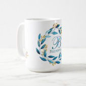  Waterverf Warm - Monogram Koffiemok (Voorkant links)