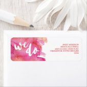 Waterverf Warm Romance Bruiloft Etiket (Insitu)