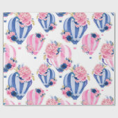 Waterverf warmloperballon cadeaupapier (Vlak)