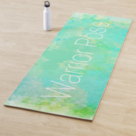 Waterverf Warrior Pose Mountain Pose Abstract Yogamat