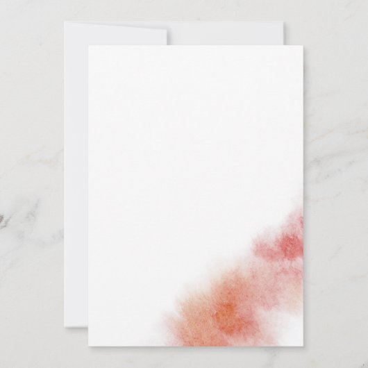 Waterverf was | Apple Red Wedding Kaart (Achterkant)