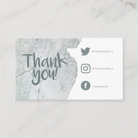 Waterverf was bedankt Sociale links Kaart invoegen (Voorkant)