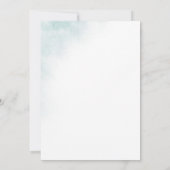 Waterverf was | Blauw Baby shower Kaart (Achterkant)