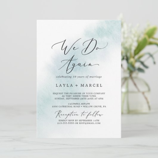 Waterverf was | Blauw dat wij opnieuw stemmen Kaart (Staand voorkant)