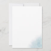 Waterverf was | Blauw Het is een Baby shower van e Kaart (Achterkant)