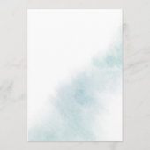 Waterverf was | Blauw huwelijk Advieskaart (Achterkant)