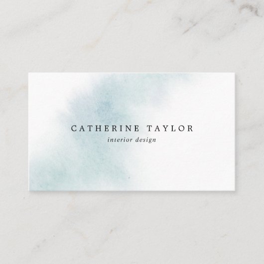 Waterverf was | Blauw Visitekaartje (Voorkant)