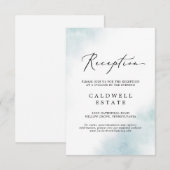 Waterverf was | Blauwe ontvangst Kaart invoegen (Voorkant / Achterkant)