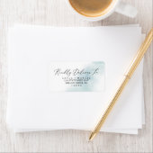 Waterverf was | Blauwe RSVP-Adresetiketten Etiket (Insitu)