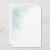 Waterverf was | Blue La Boda de Wedding Kaart (Achterkant)