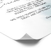 Waterverf was | Blue Unplugged Ceremony Sign Poster (Hoek)