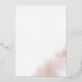 Waterverf was | Blush and Silver Foil Wedding Folie Uitnodiging (Achterkant)