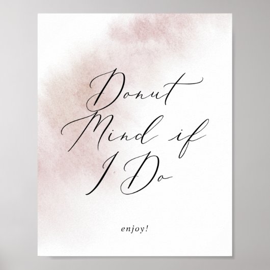 Waterverf was | Blush Donut Mind als ik teken Poster (Voorkant)