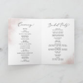Waterverf was | Blush Folded Wedding Programma (Binnen)