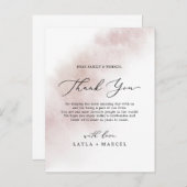 Waterverf was | Blush Hartelijk dank voor uw Kaart (Voorkant / Achterkant)