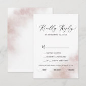 Waterverf was | Blush Menu Choice RSVP-kaart (Voorkant / Achterkant)