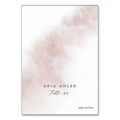 Waterverf was | Blush Menu Option Place Cards Kaart (Voorkant)