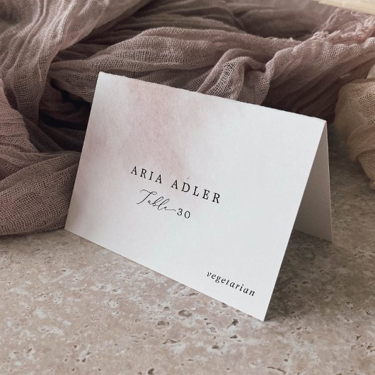 Waterverf was | Blush Menu Option Place Cards Kaart