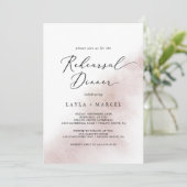 Waterverf was | Blush repesial Dinner Kaart (Staand voorkant)