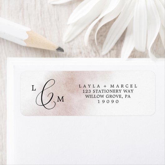 Waterverf was | Blush Return Address Label (Insitu)