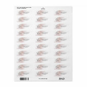 Waterverf was | Blush Return Address Label (Full Sheet)