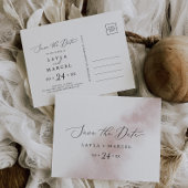 Waterverf was | Blush Save the Date Briefkaart