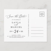 Waterverf was | Blush Save the Date Briefkaart (Achterkant)