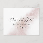 Waterverf was | Blush Save the Date Briefkaart (Voorkant)