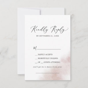 Waterverf was Blush Song Request RSVP Card