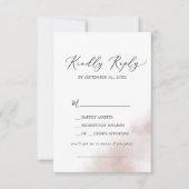 Waterverf was | Blush Song Request RSVP Card Kaartje (Voorkant)