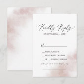 Waterverf was | Blush Song Request RSVP Card Kaartje (Voorkant / Achterkant)