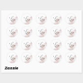 Waterverf was | Blush Weddenschap Envelope-zegels Ronde Sticker (Vel)