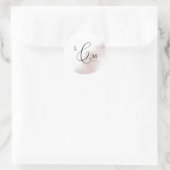 Waterverf was | Blush Weddenschap Envelope-zegels Ronde Sticker (Tas)