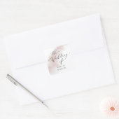 Waterverf was | Blush Weddenschap Envelope-zegels Vierkante Sticker (Envelop)
