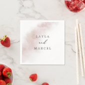 Waterverf was | Blush Weddenschap Servet (Insitu)