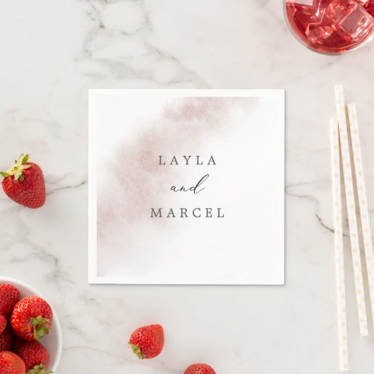 Waterverf was | Blush Weddenschap Servet (Insitu)