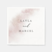 Waterverf was | Blush Weddenschap Servet (Voorkant)