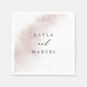 Waterverf was   Blush Weddenschap Servet