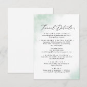 Waterverf was | Details groene weduwen Informatiekaartje (Voorkant / Achterkant)