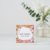 Waterverf was Floral Tekening Vierkante Visitekaartje (Staand voorkant)